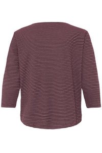 Fransa FrJorelia Port Royale Stripe Long Sleeve Dipped Hem Top, 20618224