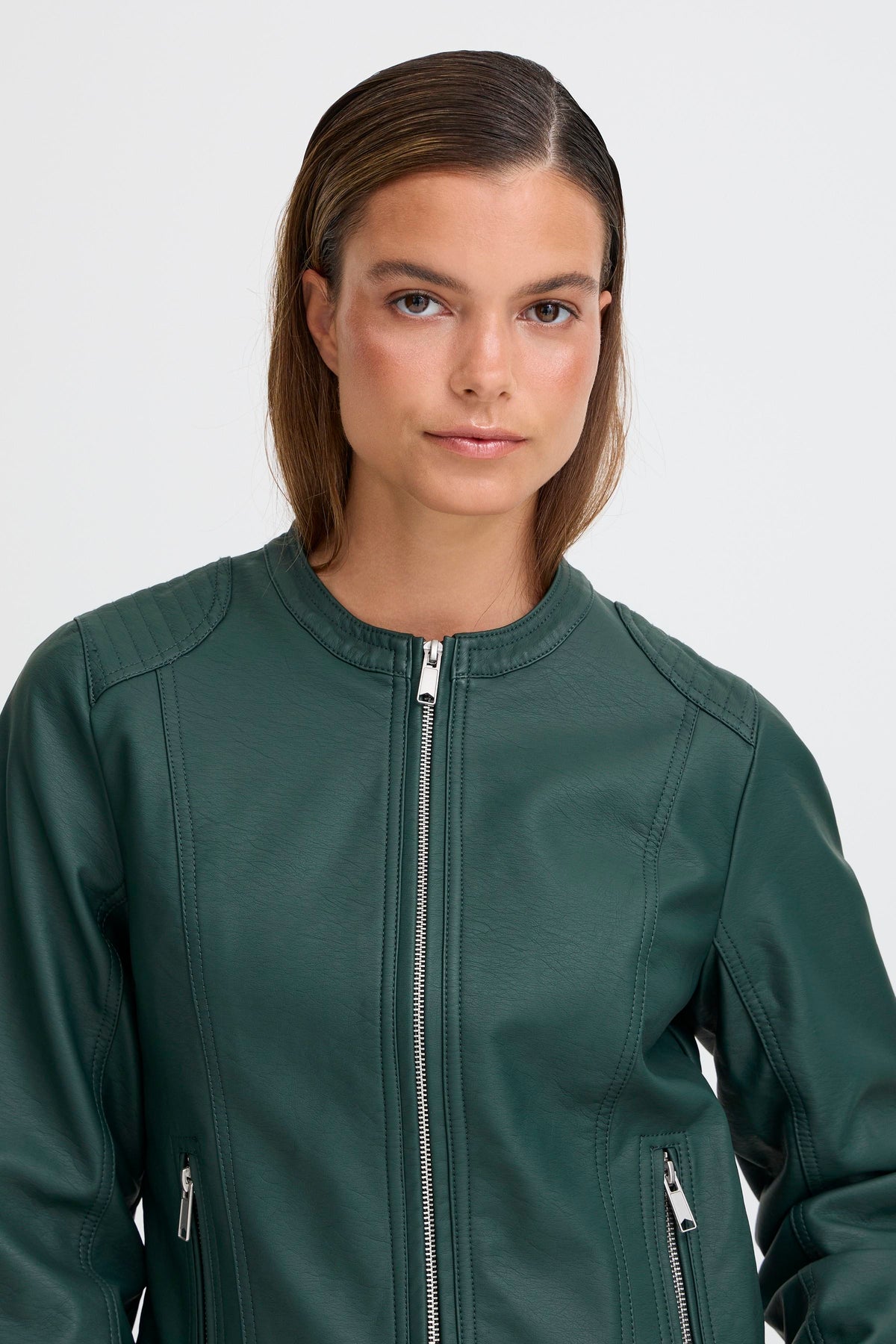 B.Young Byacom Green Gables Faux Leather Jacket