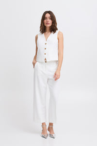B.Young ByDeceri Marshmallow White Fitted Waistcoat, 20814726