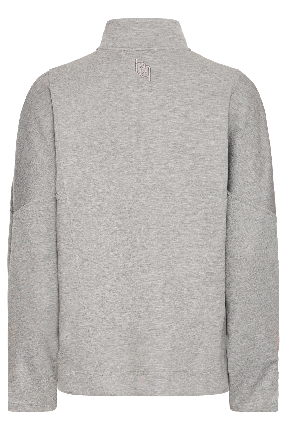 BACK IN STOCK - B.Young ByPusti Mid Grey Melange Modal Oversized Half Zip Sweatshirt