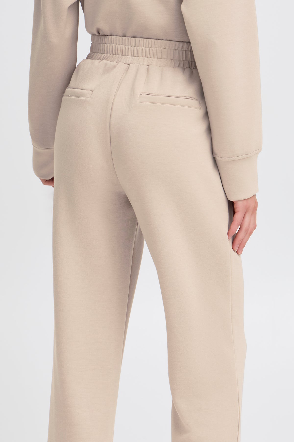 B.Young ByPusti String Beige Modal Straight Leg Joggers