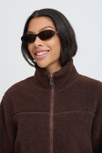 B.Young ByAlea Java Brown Teddy Fleece Jacket, 20819740