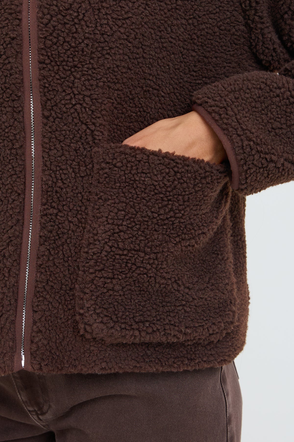 B.Young ByAlea Java Brown Teddy Fleece Jacket, 20819740