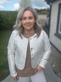 Coster Copenhagen Ice Metallic Jacquard Cropped Jacket