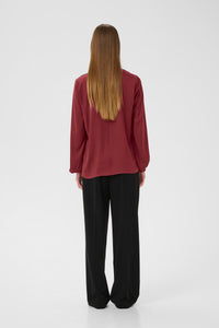 InWear Rinda Cabernet V-Neck Long Sleeve Top