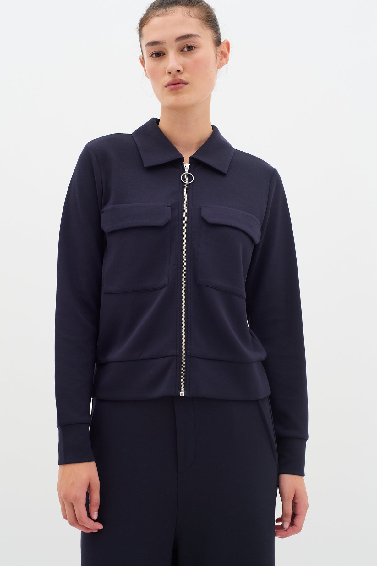 InWear Beca Marine Blue Modal Cardigan Jacket