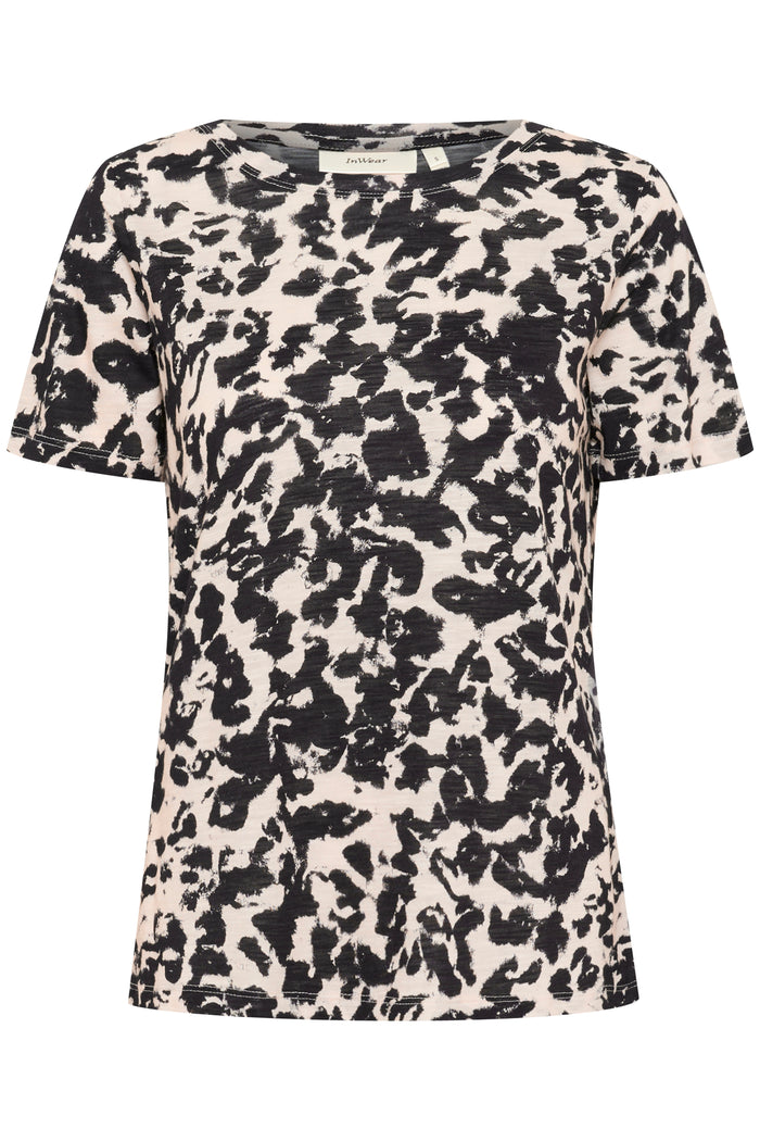 InWear Alma Shadow Black Abstract Print T-Shirt