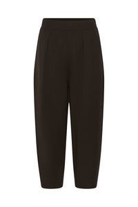 BACK IN STOCK - InWear PannieIW Chocolate Brown Modal Barrel Leg Ankle Length Trousers