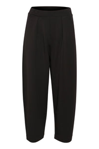 InWear PannieIW Black Modal Barrel Leg Ankle Length Trousers