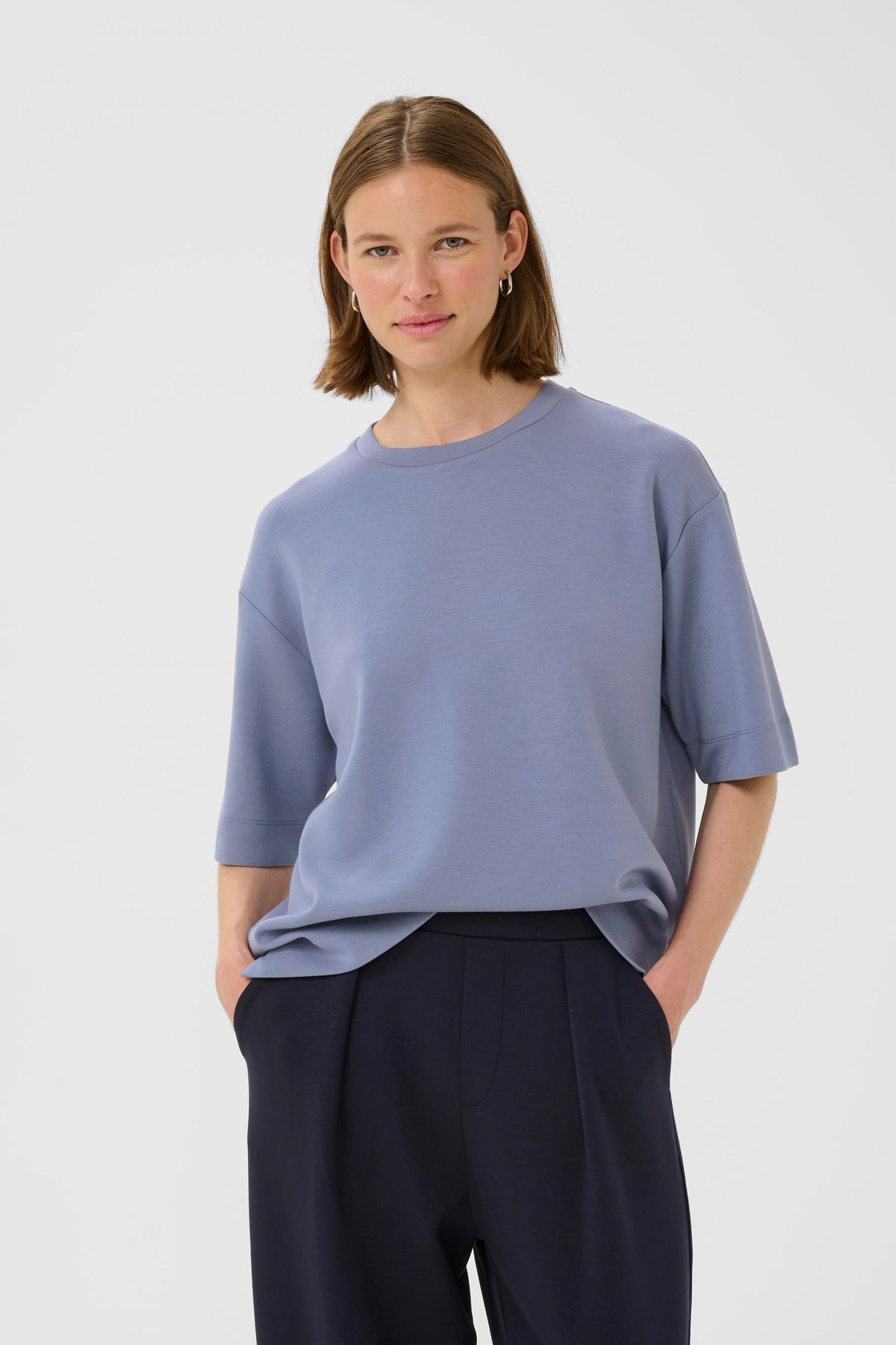 InWear Pannie Wild Wind Blue Oversized Modal T-Shirt, 30109225