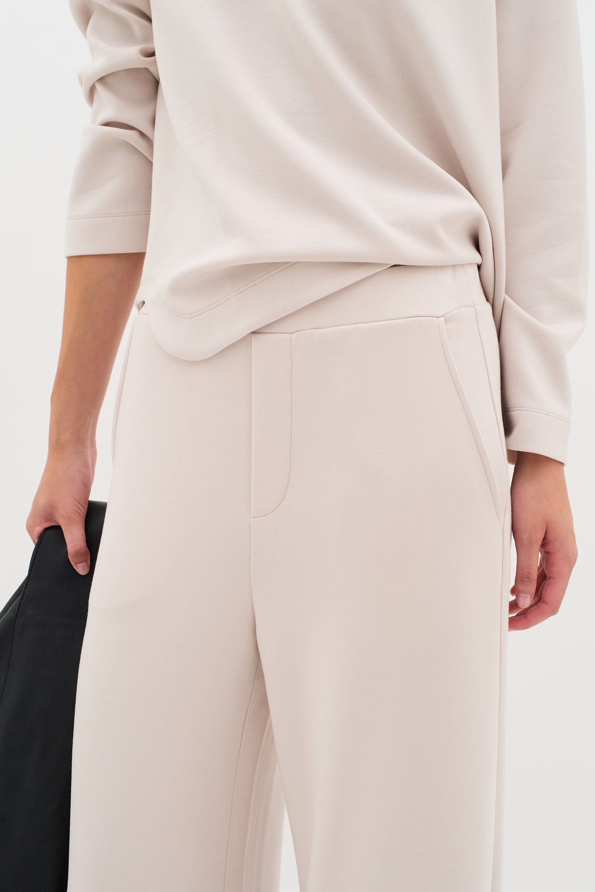 InWear Gincent Haze Cream Modal Wide Leg Joggers