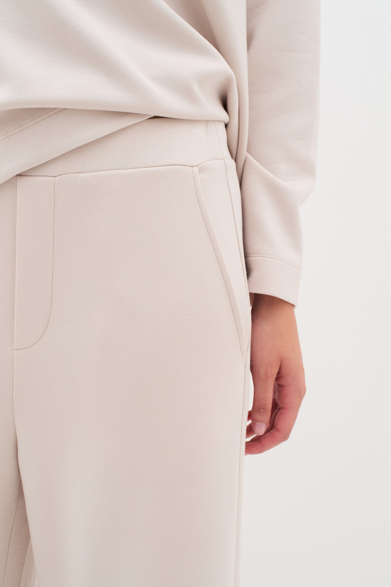 InWear Gincent Haze Cream Modal Wide Leg Joggers