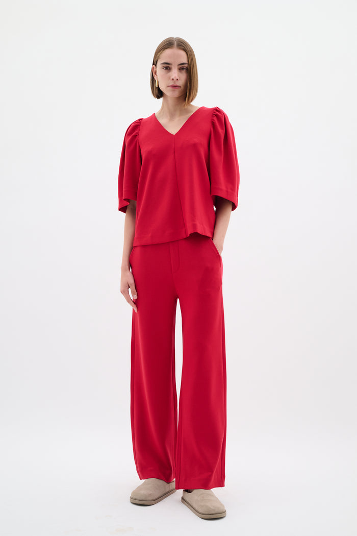 InWear Gincent True Red Modal Wide Leg Joggers