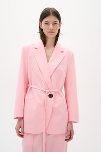 InWear Naxa Baby Pink Oversized Longline Blazer