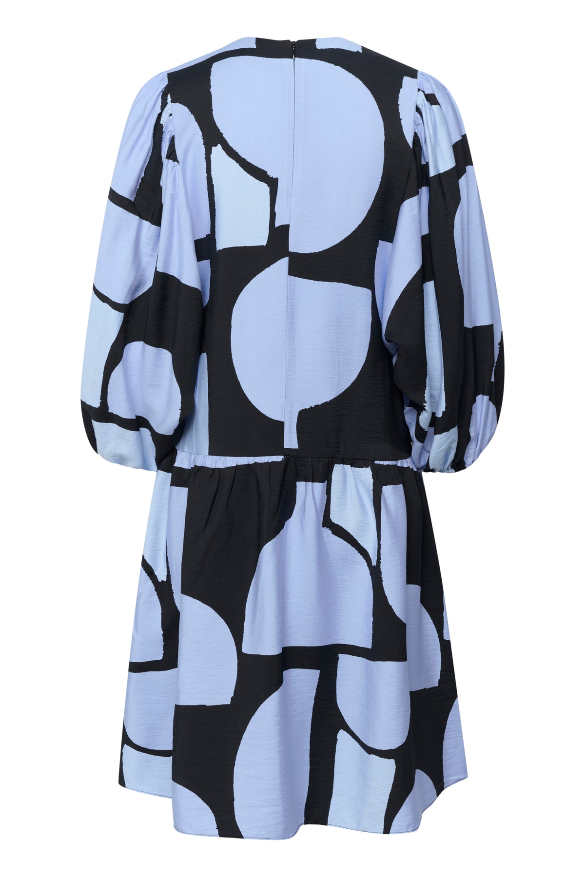 InWear CominoIW Baby Blue Block Printed Layered Hem Dress, 30110236