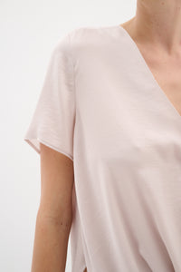 InWear Kinley Haze Beige Twist Front V-Neck Blouse