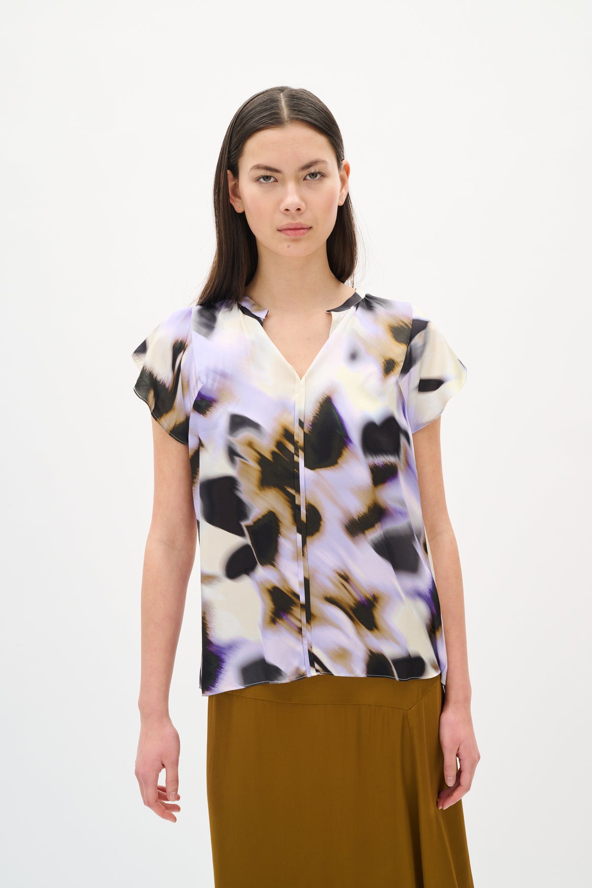 InWear Kaala Motion Flower Printed V-Neck Top, 30110553