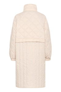 InWear Karmel Ultimate Quilted Haze Cream Longline Coat, 30110660