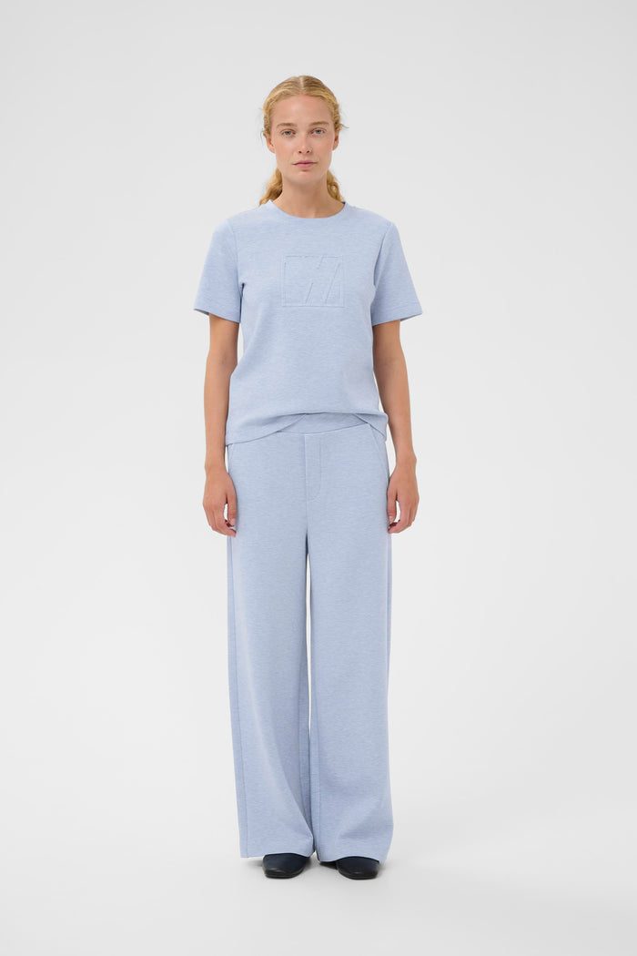 InWear Gincent Endless Sky Melange Modal Wide Leg Joggers, 30110741