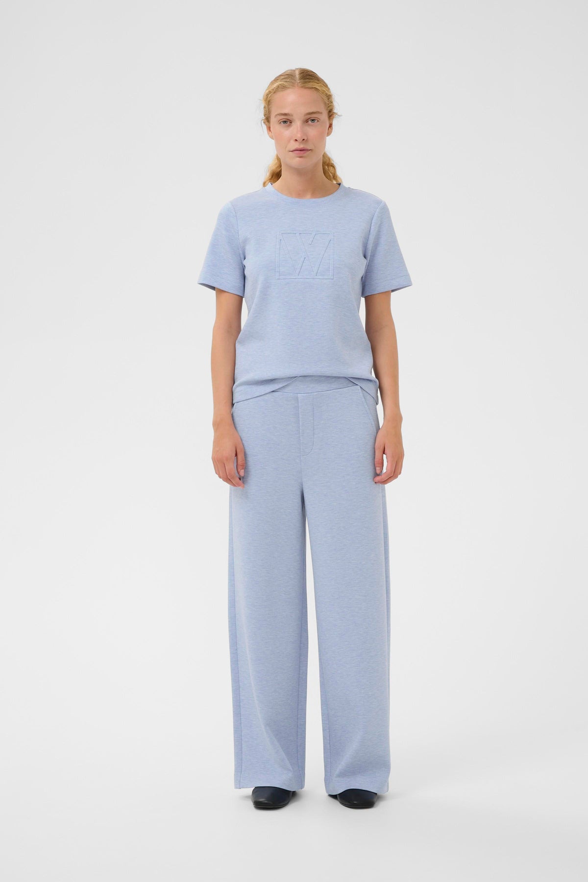 InWear Vincent Endless Sky Melange Embossed Logo T-Shirt