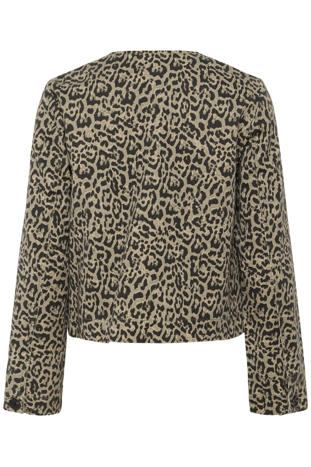 InWear Neoma Khaki Leopard Soft Denim Jacket