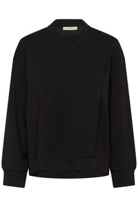 InWear Gida Vincent Black Layered Modal Sweatshirt, 30110946