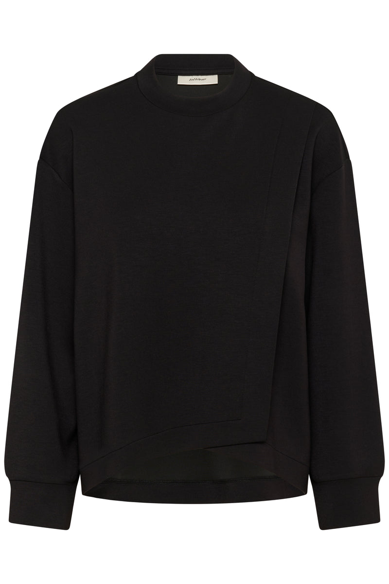 InWear Gida Vincent Black Layered Modal Sweatshirt, 30110946