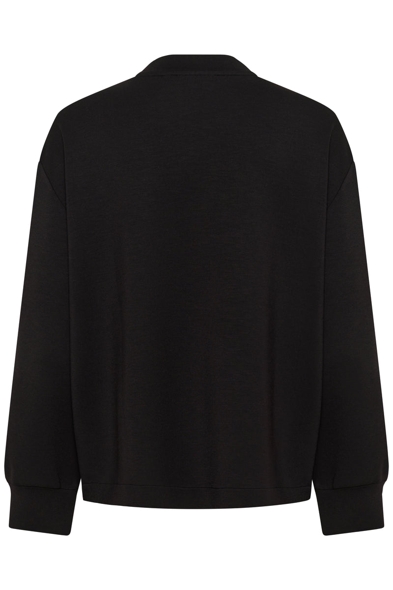 InWear Gida Vincent Black Layered Modal Sweatshirt