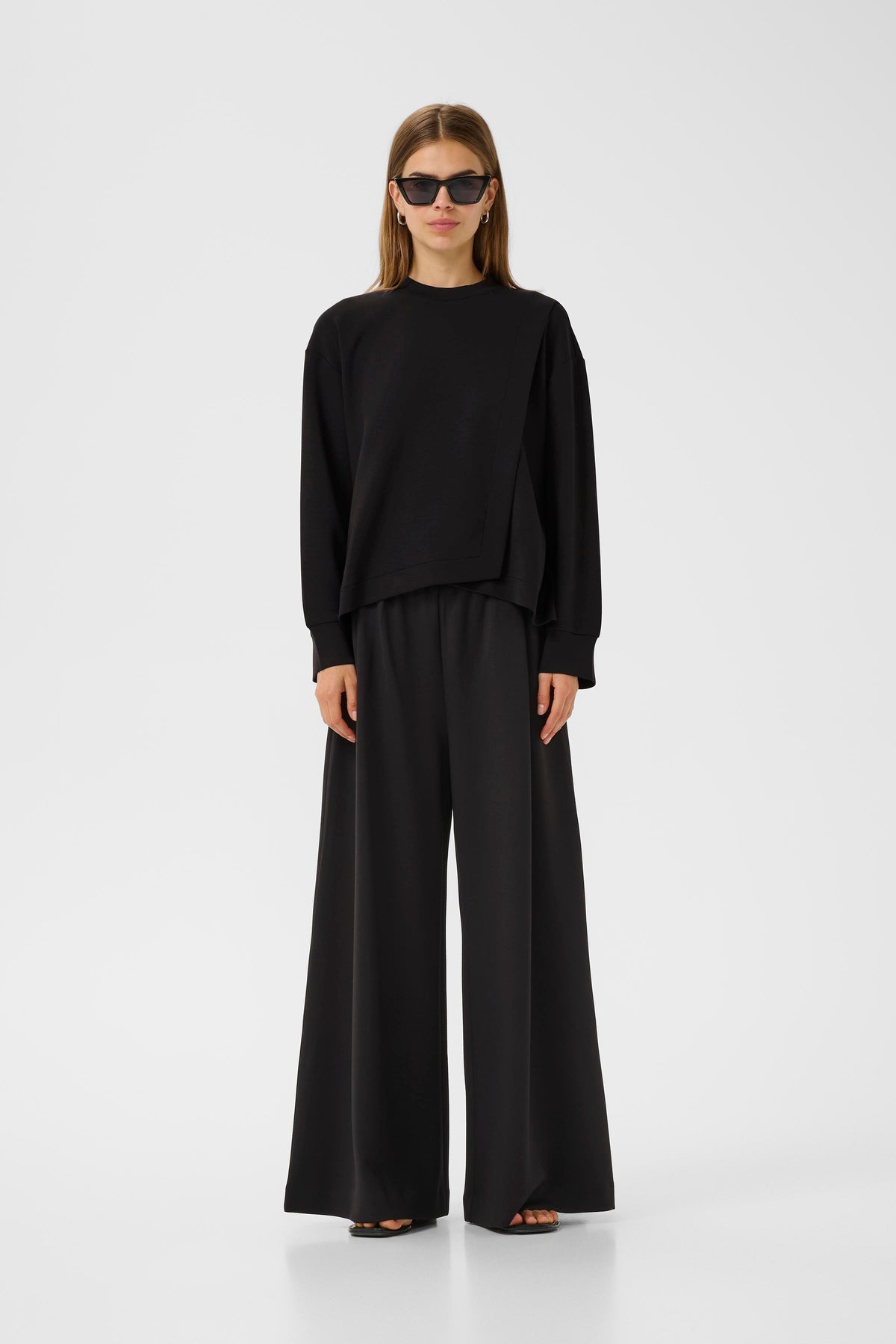 InWear Gida Vincent Black Layered Modal Sweatshirt