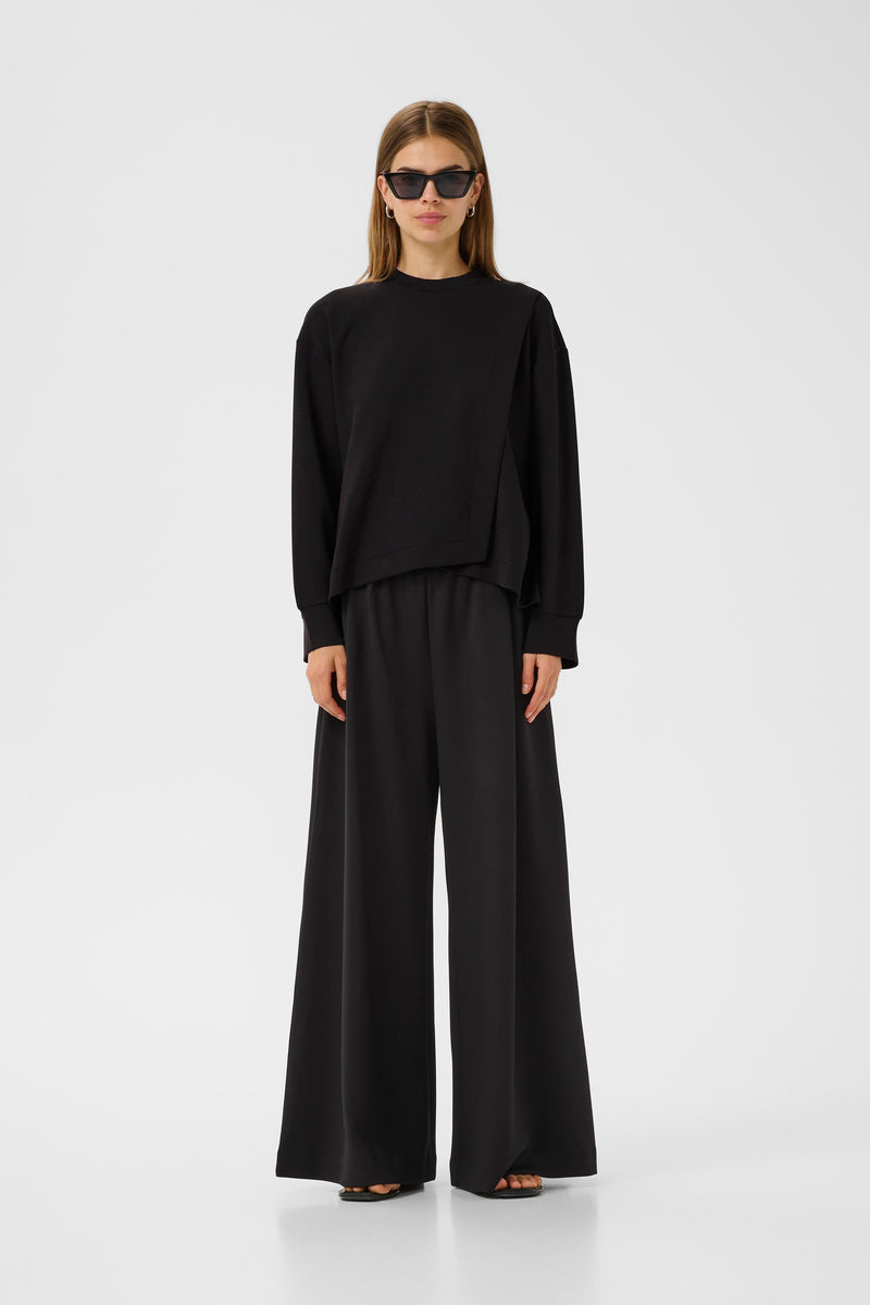 InWear Gida Vincent Black Layered Modal Sweatshirt