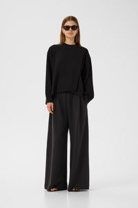 InWear Gida Vincent Black Layered Modal Sweatshirt