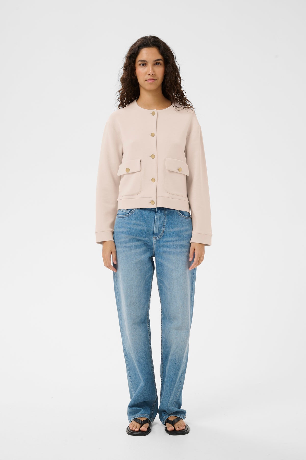 InWear Gida Vincent Haze Beige Modal Cardigan Jacket