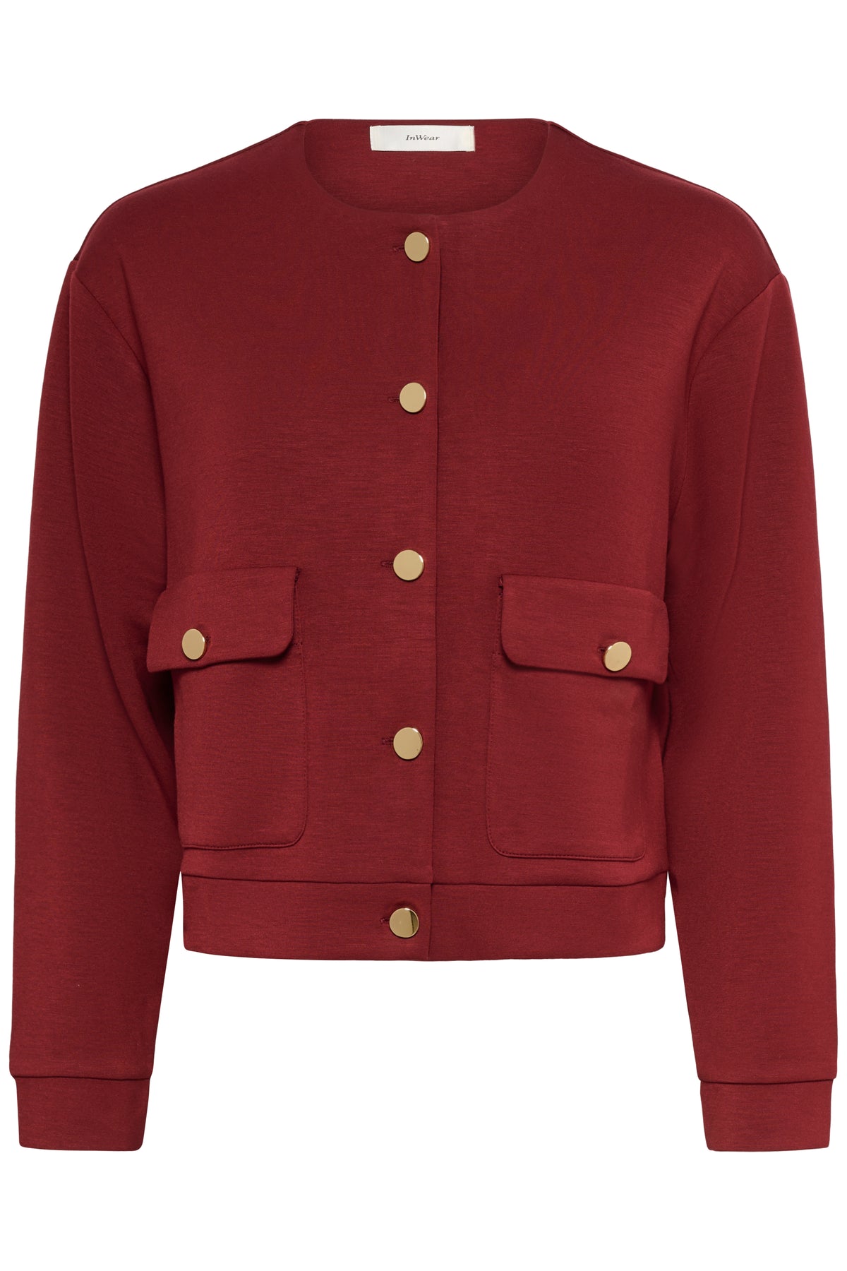 InWear Gida Vincent Burgundy Modal Cardigan Jacket
