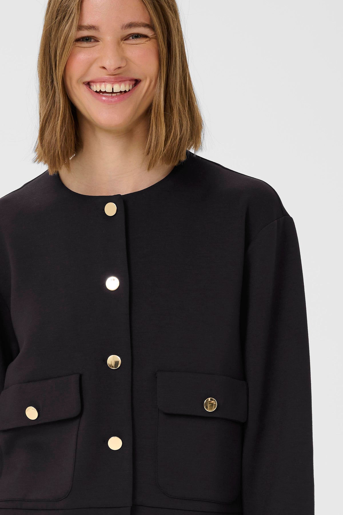 InWear Gida Vincent Black Modal Cardigan Jacket, 30110948