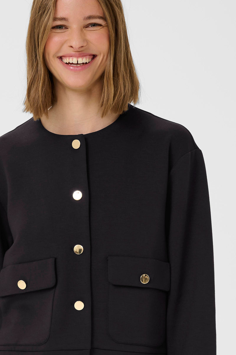 InWear Gida Vincent Black Modal Cardigan Jacket, 30110948