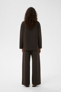 BACK IN STOCK - InWear Gincent Chocolate Brown Modal Supersoft Dipped Hem Sweatshirt