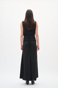 InWear Krith Koto Black Lurex Metallic Knot Neck Top