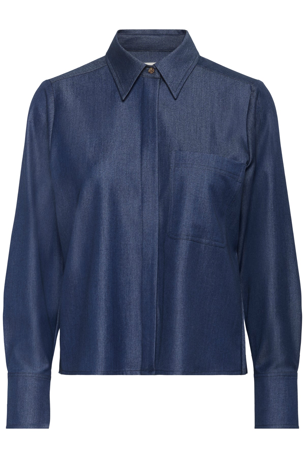 InWear Edition Cherrie Denim Pleated Back Shirt, 30112202