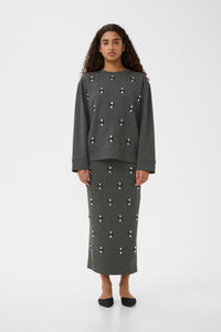 InWear Kincent Grey Melange Modal Deco Sweatshirt