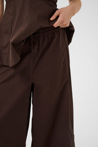 InWear Raven Coffee Bean Poplin Barrel Leg Trousers, 30112504