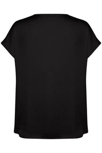 Soaked in Luxury Loana Marija Black V-Neck Blouse, 30407198