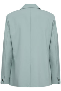 Soaked in Luxury Corinne Silver Blue Single Breasted Blazer, 30407532