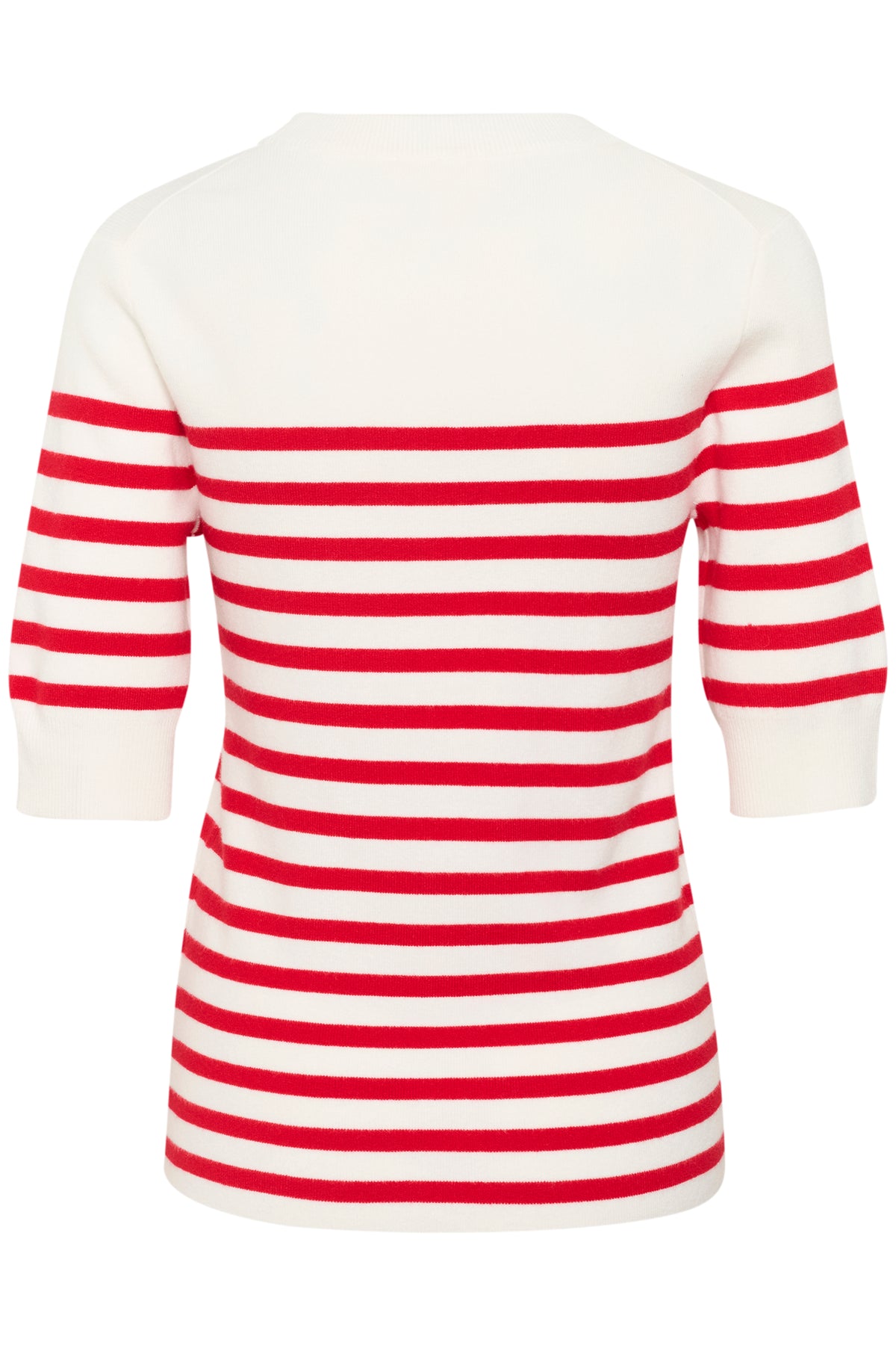 Soaked in Luxury Spina Goji Berry/White Striped Knitted T-Shirt
