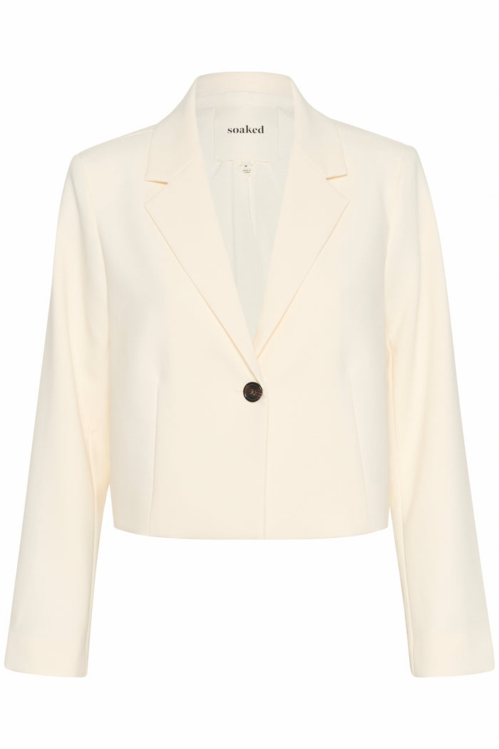 Soaked in Luxury SlCorinne Ultimate White Cropped Blazer