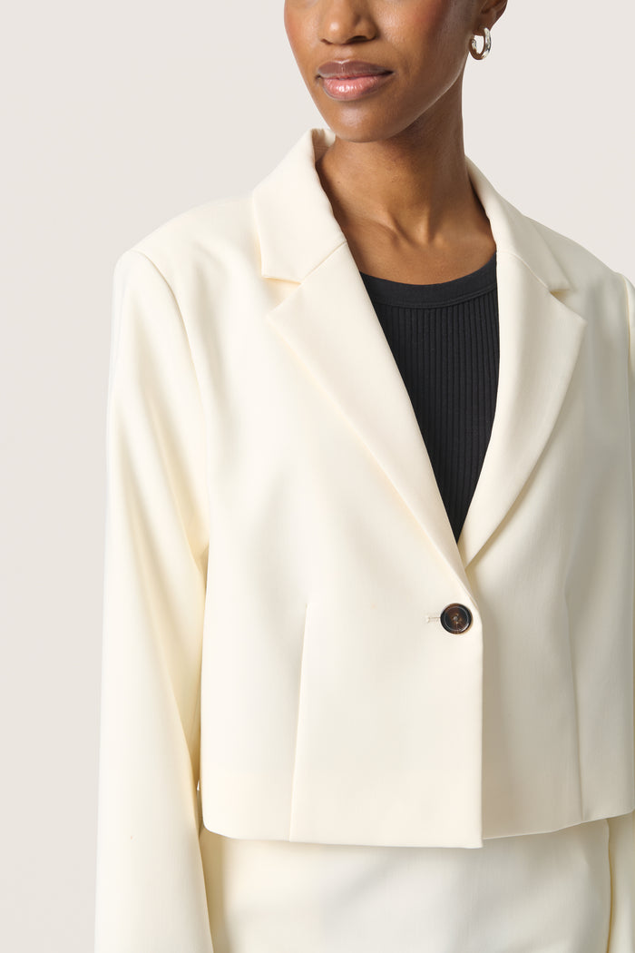 Soaked in Luxury SlCorinne Ultimate White Cropped Blazer