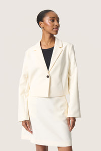 Soaked in Luxury SlCorinne Ultimate White Cropped Blazer