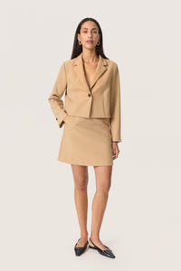 Soaked in Luxury SlCorinne Ultimate Travertine Beige Cropped Blazer, 30407631