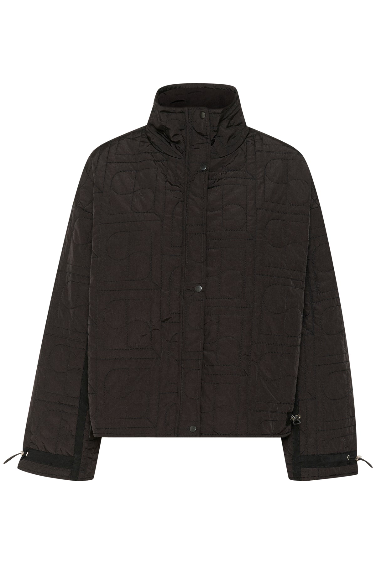 Soaked in Luxury SLJackline Black Ultimate Quilted Oversized Short Jacket