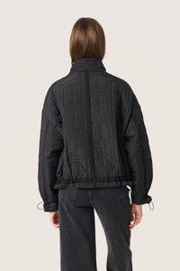 Soaked in Luxury SLJackline Black Ultimate Quilted Oversized Short Jacket