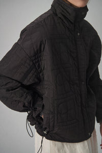Soaked in Luxury SLJackline Black Ultimate Quilted Oversized Short Jacket